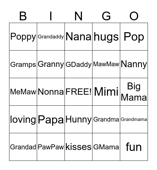 Bingo Card