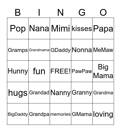 Bingo Card