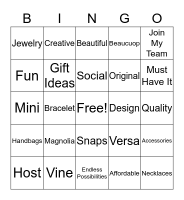 Magnolia & Vine Bingo Card