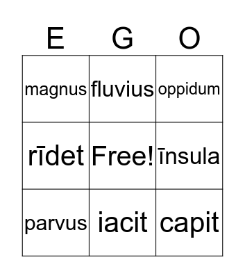 Test Bingo Card