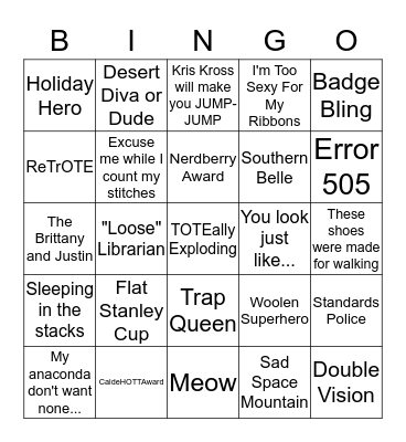 PunkA$# Book Jockeys Bingo Card