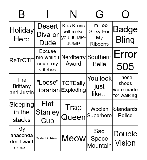 PunkA$# Book Jockeys Bingo Card