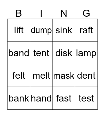 Final Blend Bingo Card