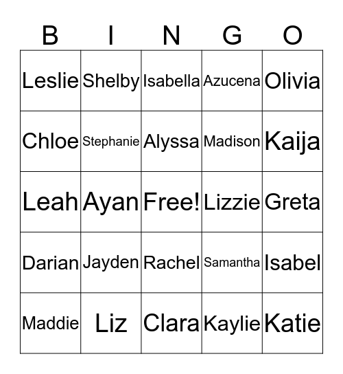 ASBingo Card