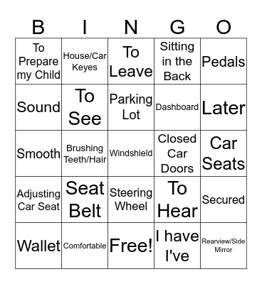 Getting Ready...... Bingo Card
