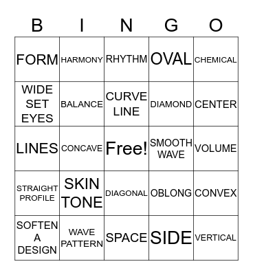PRINCIPLE OF HAIR DESIGN Bingo Card