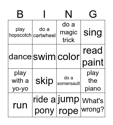 unit 3- yellow Bingo Card