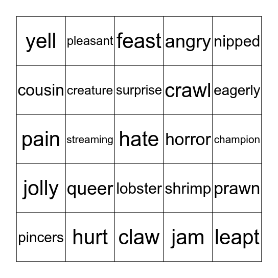 Little Bully Bingo Card