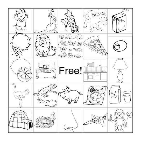 Phonics 1 Unit 5-8 Bingo Card