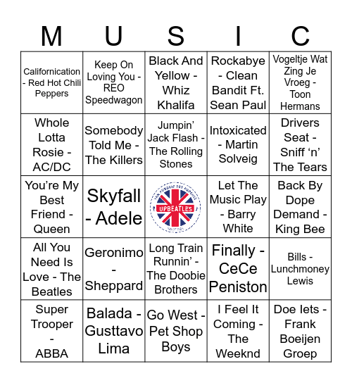109 Bingo Card