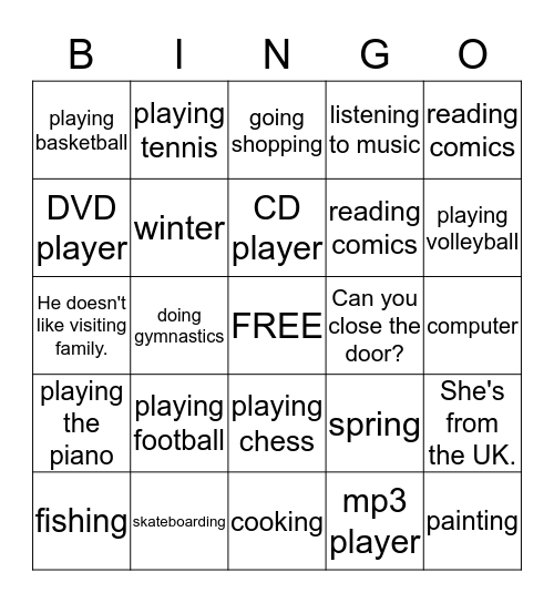 Bingo Card