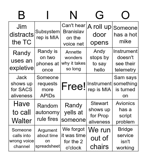 SPP Aliveness Bingo Card