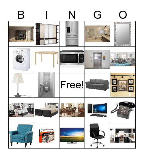 Мебель и Дома Bingo Card