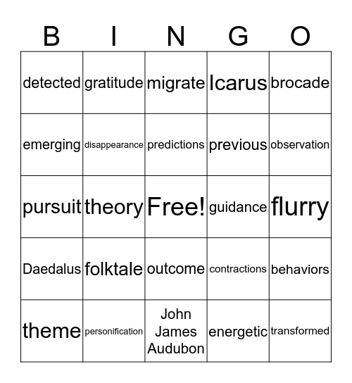 5TH GRADE BINGO UNIT 2 WEEK 4 Bingo Card