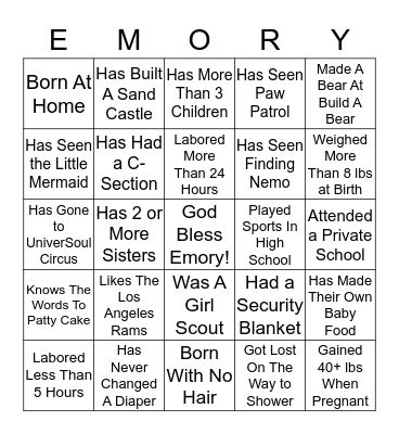 GUEST BINGO Card