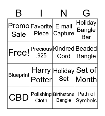 ALEX AND ANI BINGO Card