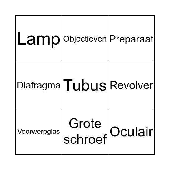 Microscoop Bingo Card