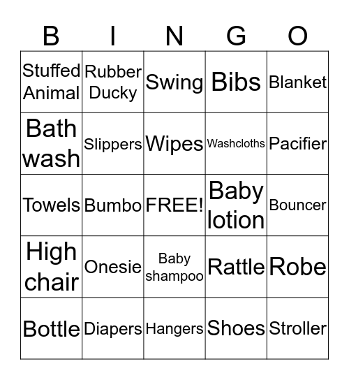 Hunter's gifts Bingo Card