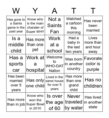 ICE BREAKER BINGO Card