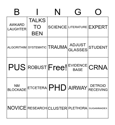 Mary Bonanza!!! Bingo Card