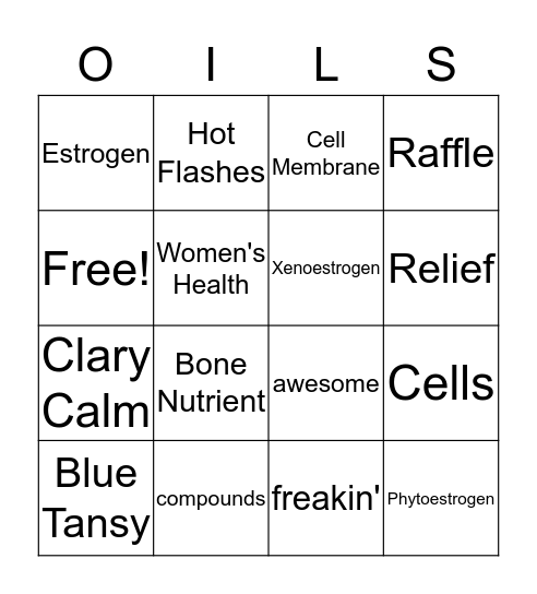 doTERRA Bingo Card