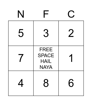 Shannon "Big Poppa" Cronan Bingo Card