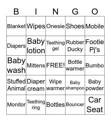 Hunter's gifts Bingo Card