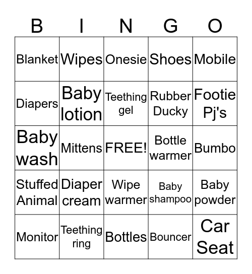 Hunter's gifts Bingo Card