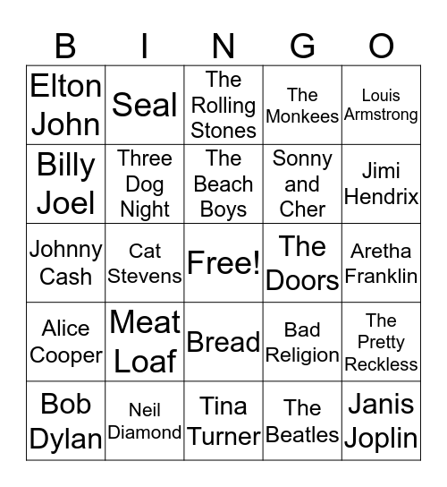 MOVIES Bingo Card