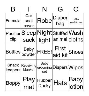 Hunter's Gifts  Bingo Card