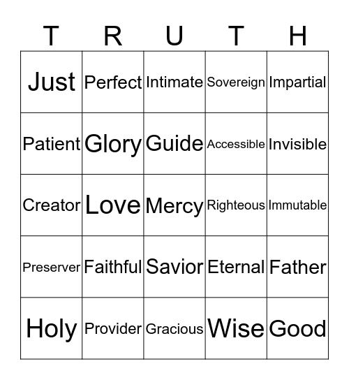 BSF Bingo Card