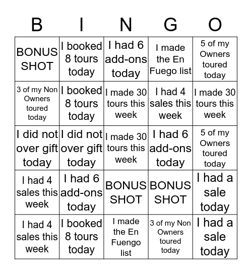 Member Services Bingo! Bingo Card