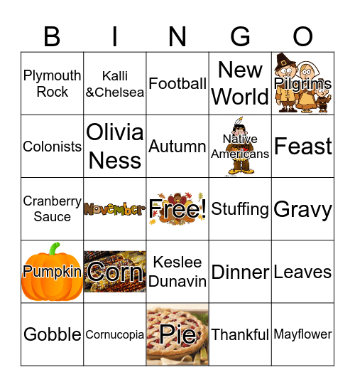 FRIENDSgiving Bingo Card