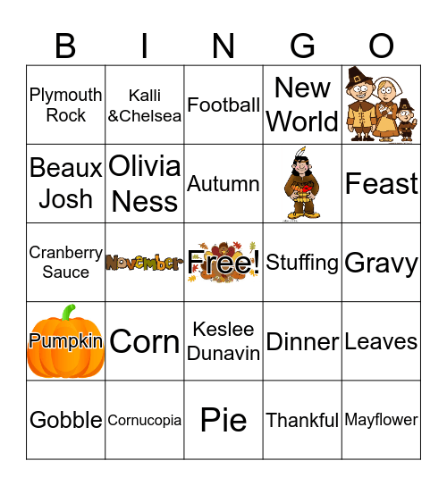 FRIENDSgiving Bingo Card
