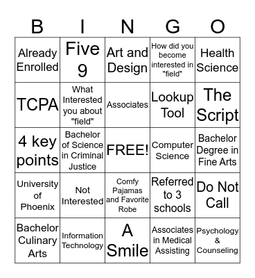 Windy City Bingo Card