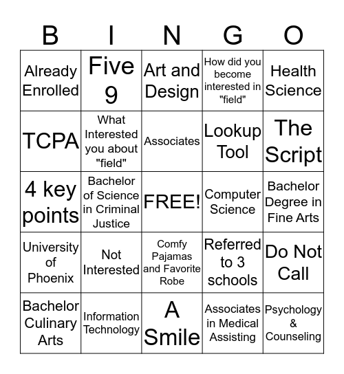 Windy City Bingo Card