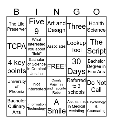 Windy City Bingo Card