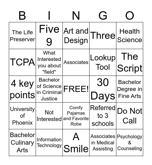 Windy City Bingo Card