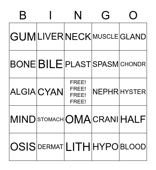 KESHA'S BINGO GAME Bingo Card