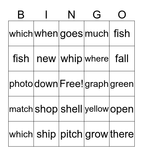 Lesson 13 BINGO Card