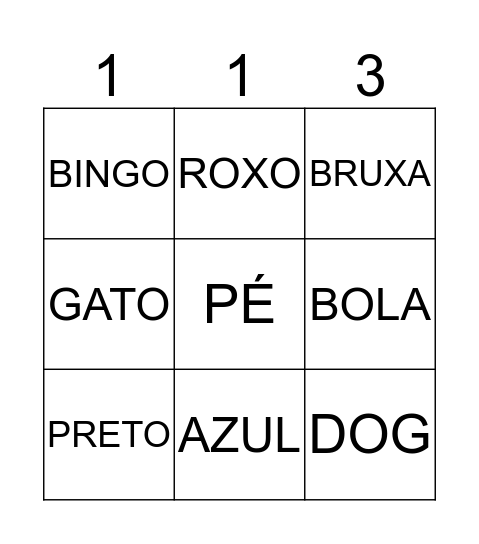 Animaris Bingo Card