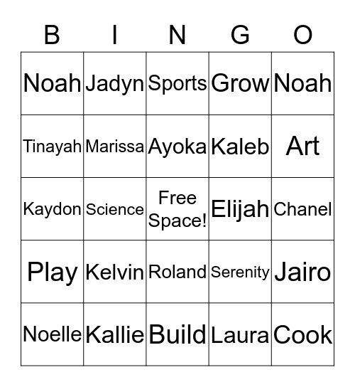 Escobedo 2017-2018 Bingo Card