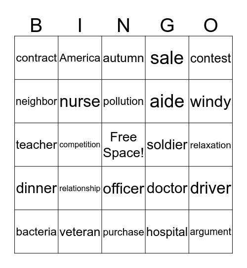 Segmentation Bingo Card