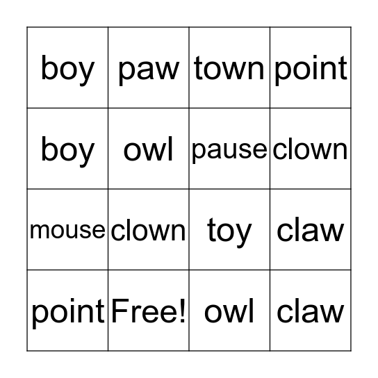 Bingo Card