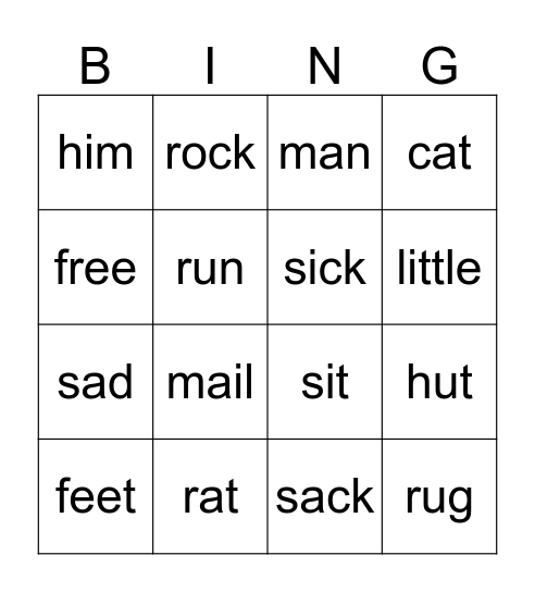 87 Bingo Card