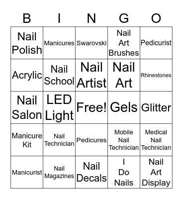 Nails I Do Adore Collection- The Life of A Nail Tech Bingo Card