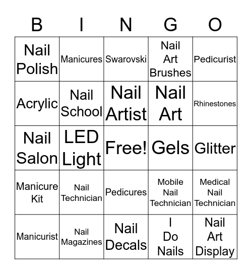 Nails I Do Adore Collection- The Life of A Nail Tech Bingo Card