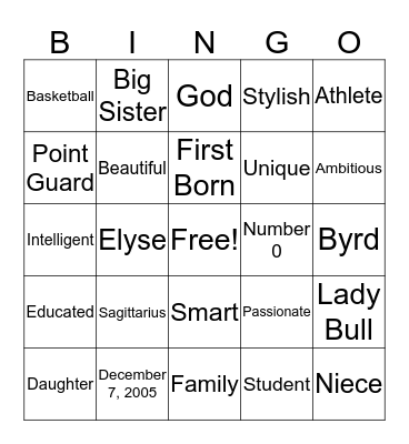 LisaJayda's 12th Birthday  Bingo Card