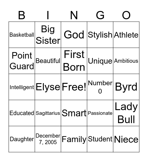 LisaJayda's 12th Birthday  Bingo Card