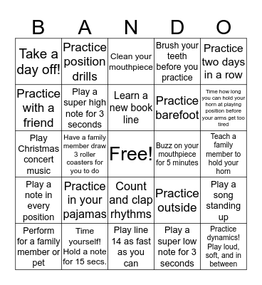 Thanksgiving BANDO Bingo Card